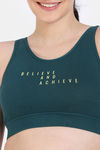 Zelocity Slip On Sports Bra With Removable Padding - Deep Teal — thumbnail 6